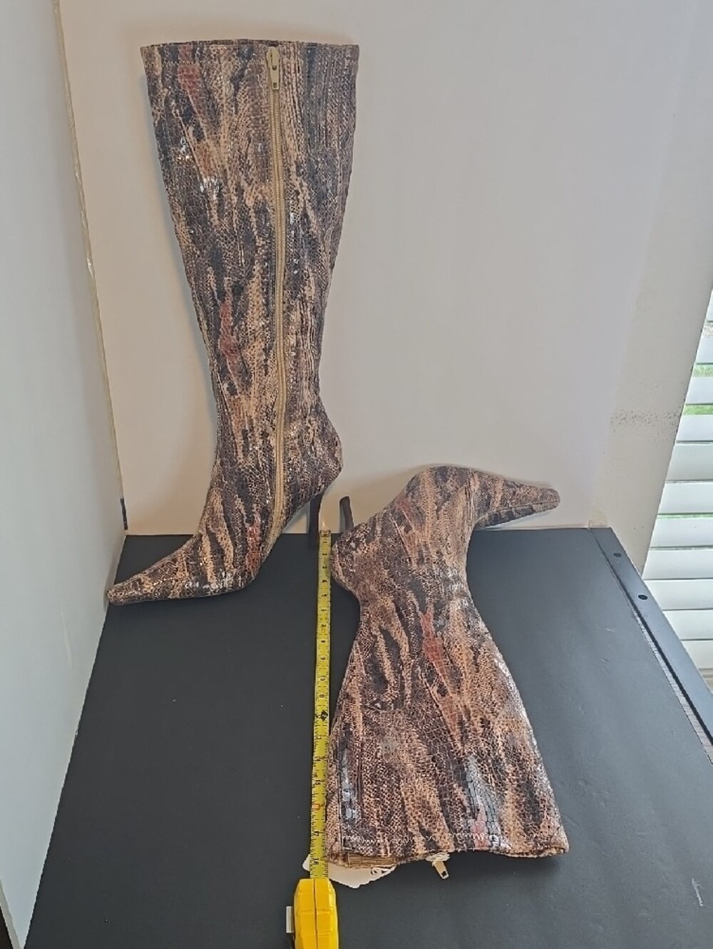 Vintage Luichiny Snakeskin Knee-High Boots - Picture 14 of 16